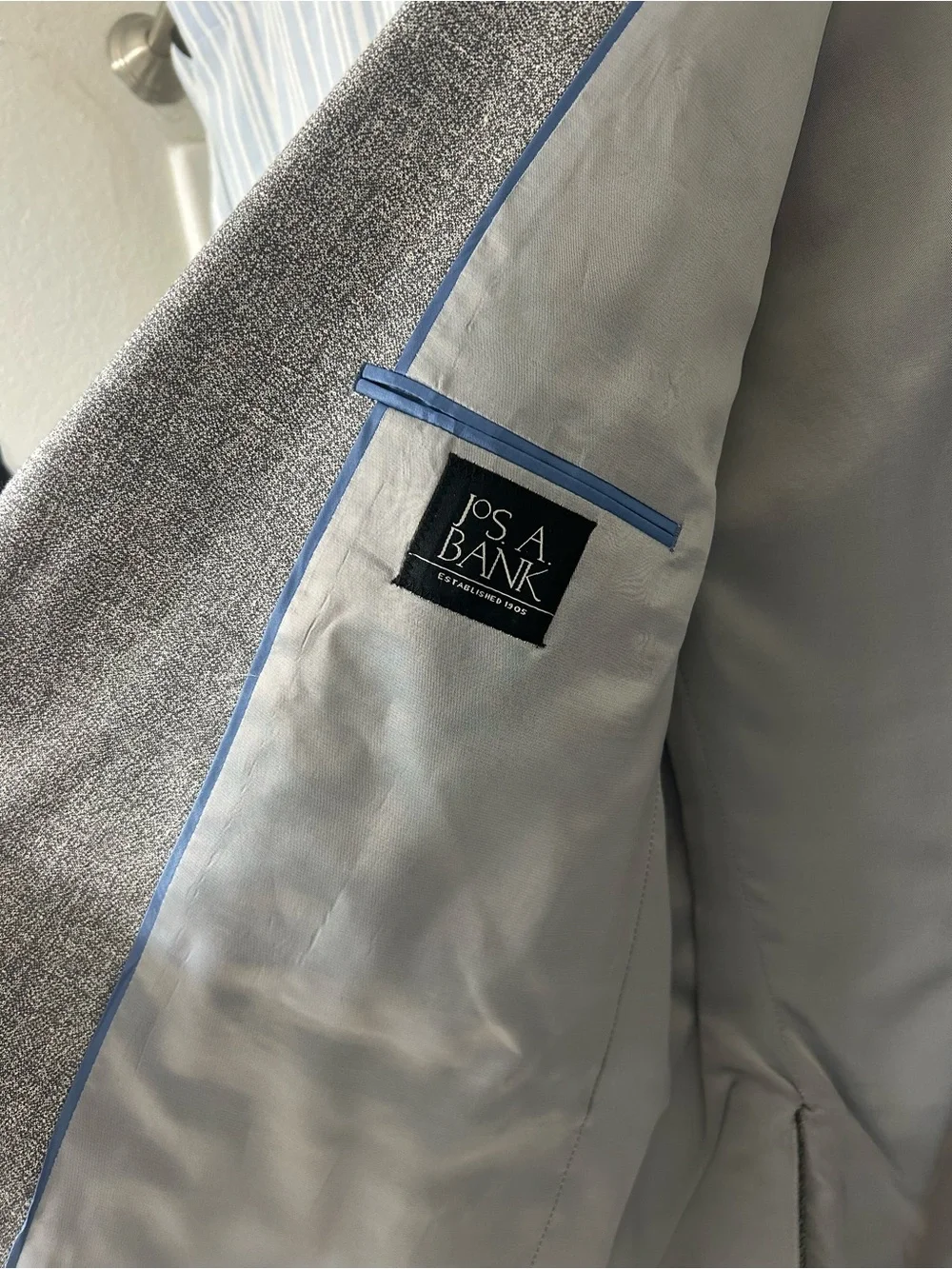 Jos. A. Bank Gray Textured Wool-Blend Sport Coat